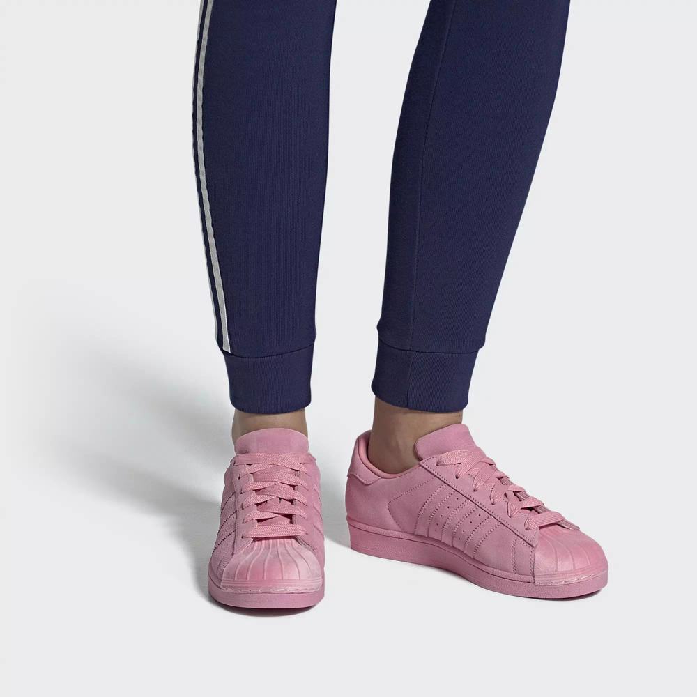 Adidas Superstar Tenis Rosas Para Mujer (MX-94310)